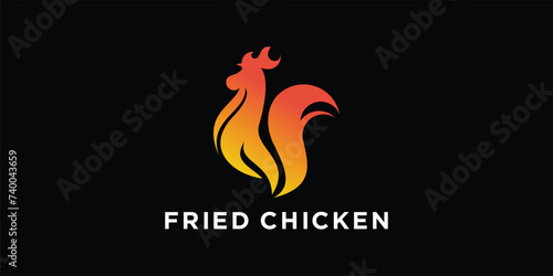 Rustic friead chicken logo