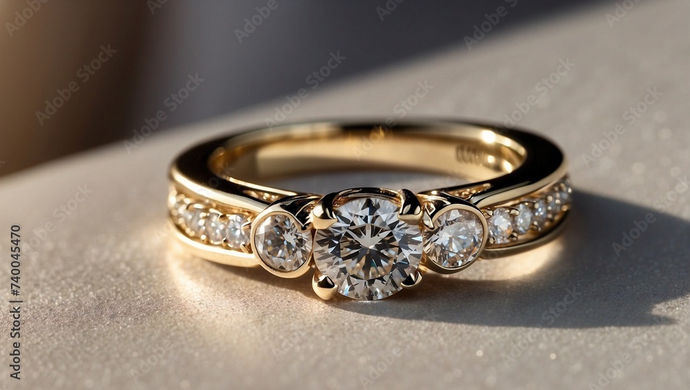 A sparkling symbol of eternal love with a custom diamond ring Generative AI A sparkling symbol of eternal love with a custom diamond ring Generative AI