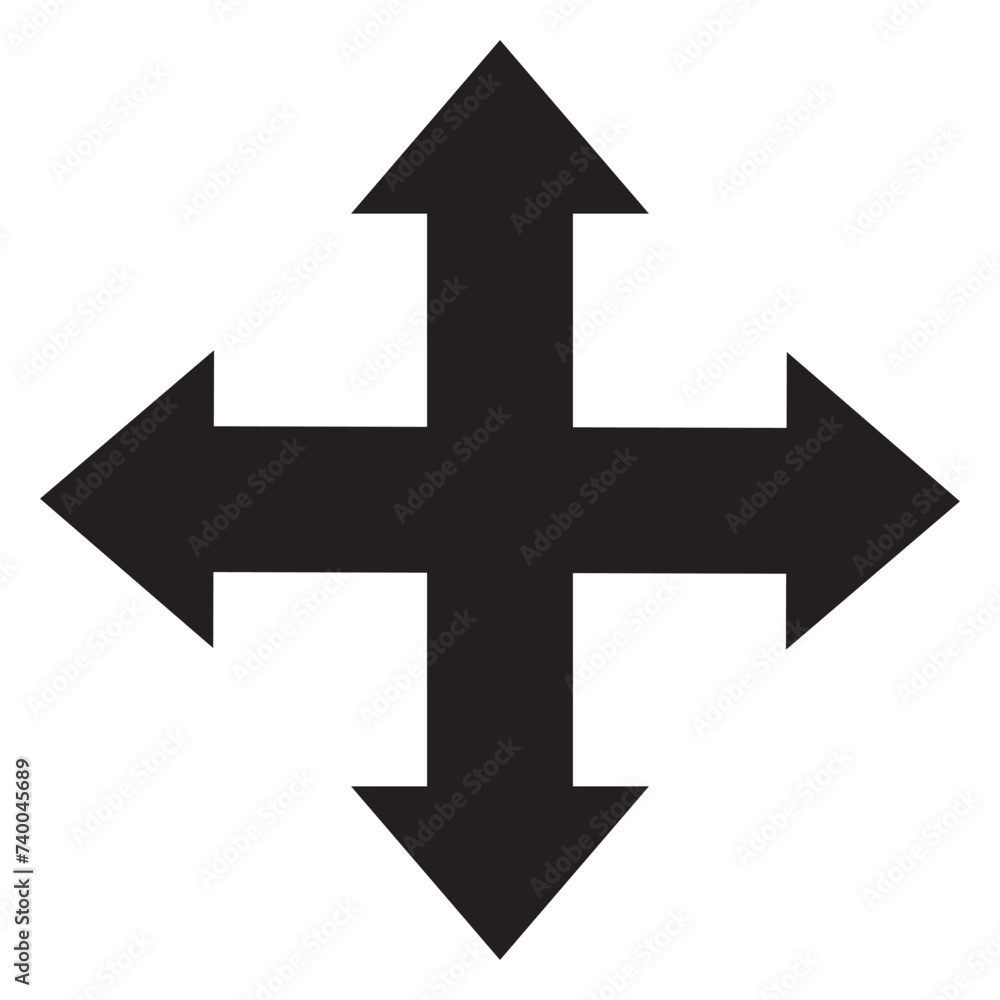 four-sided arrow icon. Element of simple icon for websites, web design, mobile app, info graphics. Thin line icon for website design and development, app development. four-sided arrow icon. Element of simple icon for websites, web design, mobile app, info graphics. Thin line icon for website design and development, app development.