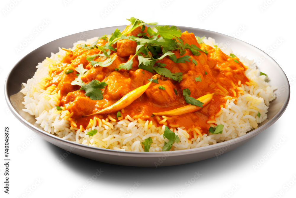 curry with rice on grey teller, isolated on transparent background, png file curry with rice on grey teller, isolated on transparent background, png file