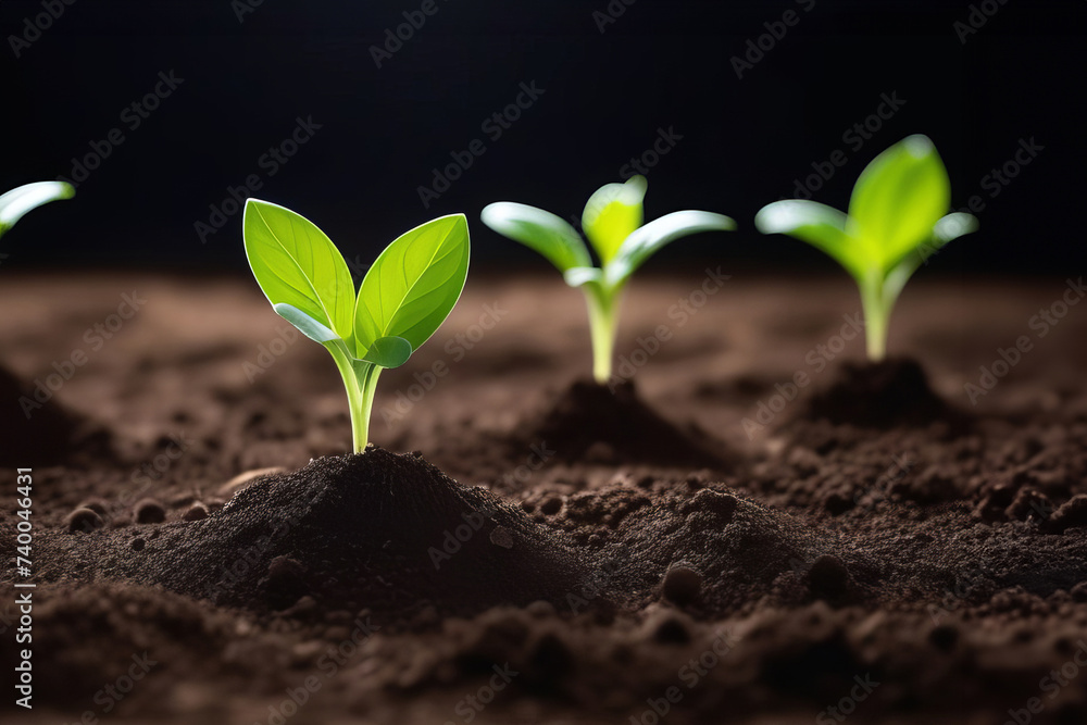 Close-up tender first sprouts of soybean in the open field over sunrise. Agricultural plants. The soybean plant stretches towards sun. plant tree in neutral background Close-Up Of Fresh Green Plant Close-up tender first sprouts of soybean in the open field over sunrise. Agricultural plants. The soybean plant stretches towards sun. plant tree in neutral background Close-Up Of Fresh Green Plant