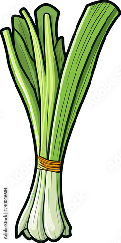 Leek clipart design illustration