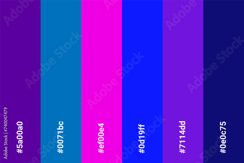 Abstract Colored Palette Guide. Table color shades. Color harmony. Trend colors. Vector illustration EPS 10 File.