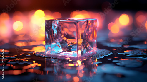 Ice cubes background, suitable for refreshing drinks or hydration concept