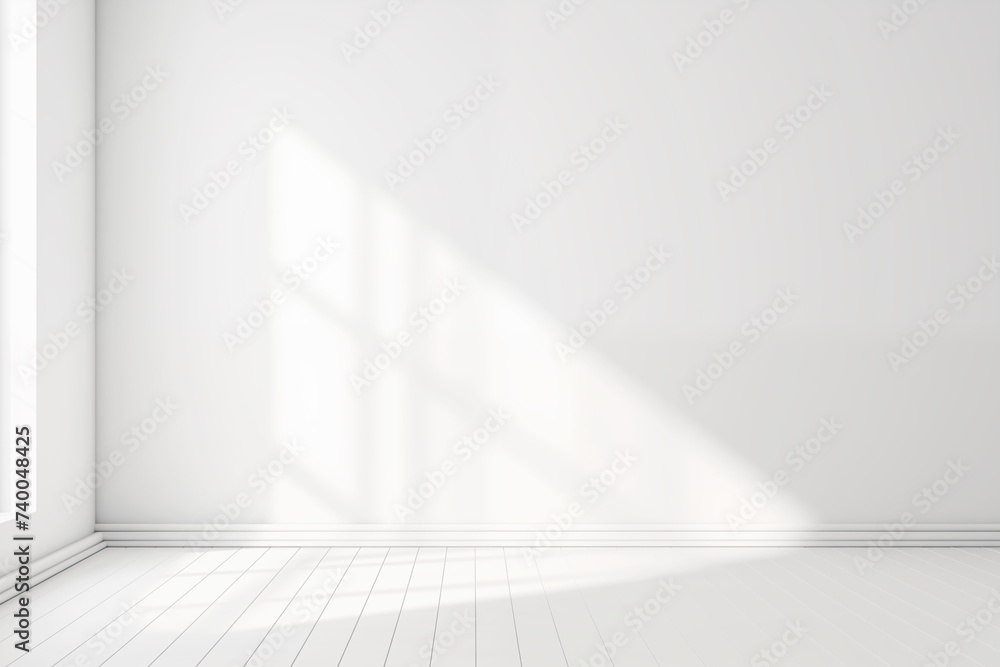 White studio background, Empty room with shadows for cosmetic product. White studio background, Empty room with shadows for cosmetic product.