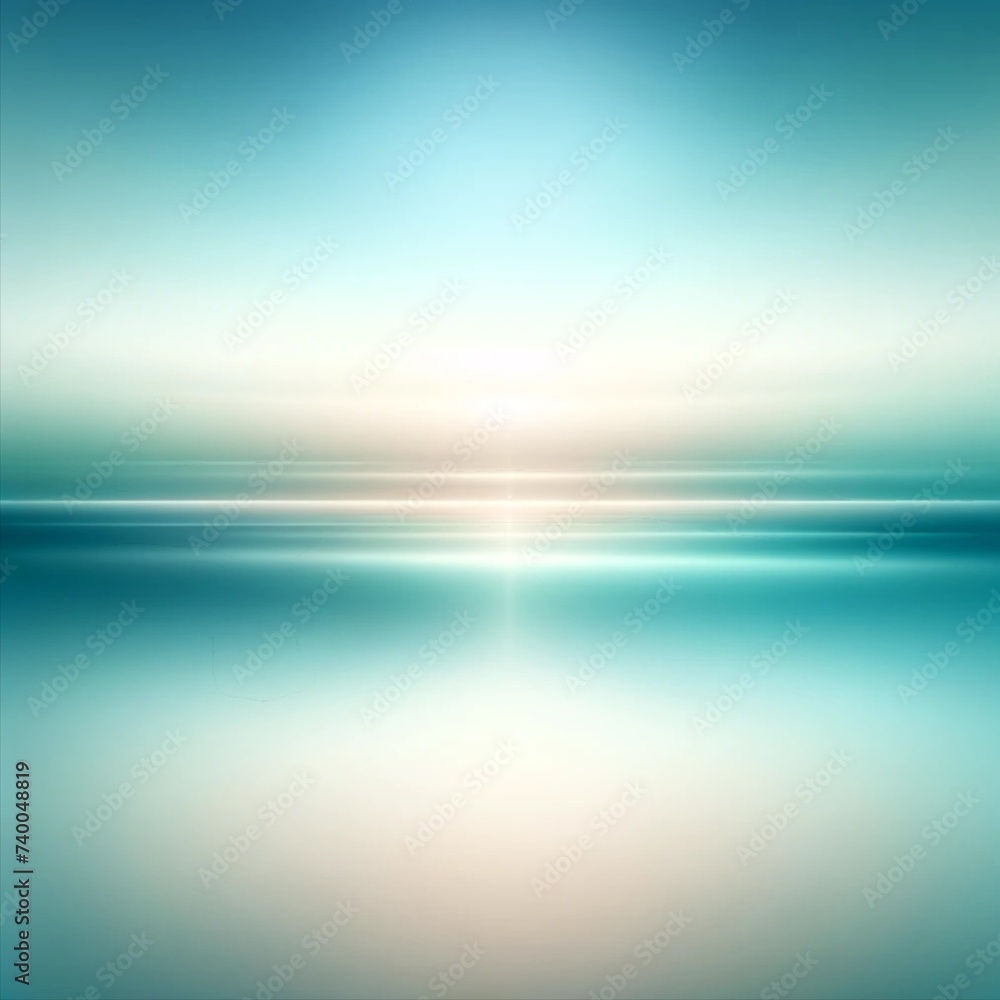 Obraz premium A serene and smooth abstract image that captures the essence of tranquility with a gradient of blending seamlessly into a gentle white light, evoking the calmness of a peaceful sky or a quiet sea