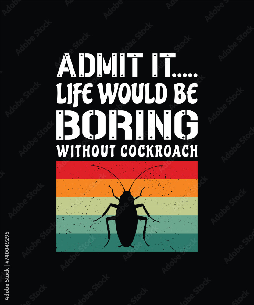 Classic cockroach retro vintage graphic t-shirt