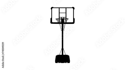 Portable Basketball Hoop, black isolated silhouette