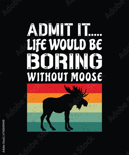 Classic moose retro vintage graphic t-shirt
