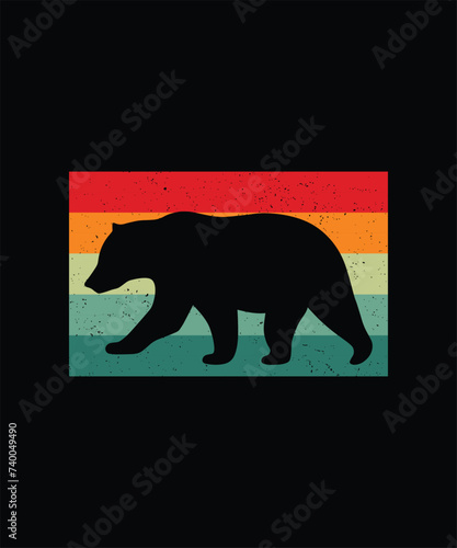 Vintage Polar Bear Tshirt Retro Bear Arctic Animal Lover T-Shirt