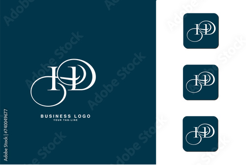 HD, DH, H, D, Abstract Letters Logo Monogram