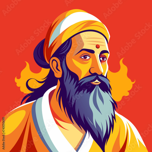 Guru Ravidas Jayanti Art illustration 