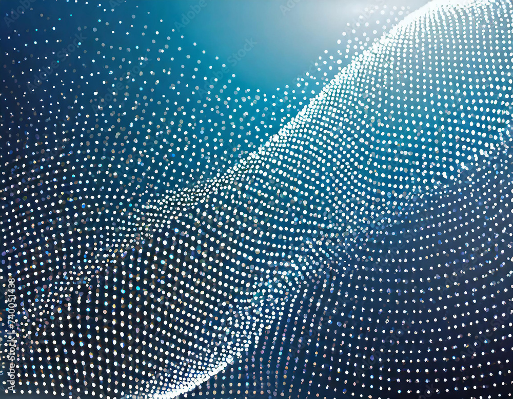 point flow particle wave curve pattern concept of technology modern illustration background - abstract blue color point flow particle wave curve pattern concept of technology modern illustration background - abstract blue color