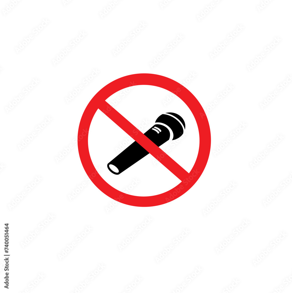 no microphone sign vector ilustration no microphone sign vector ilustration