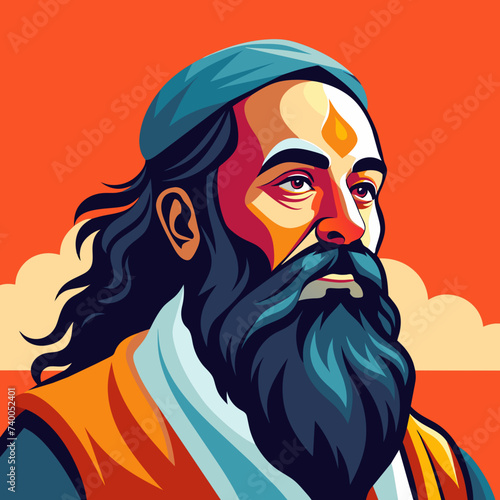 Guru Ravidas Jayanti Art illustration 