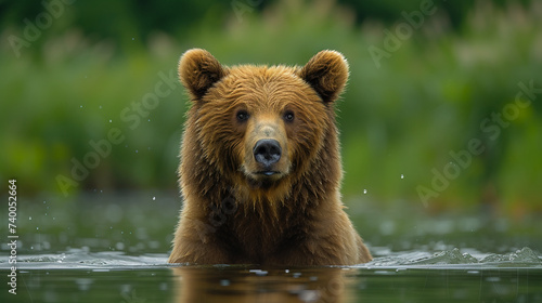 close up wildlife photography, authentic photo of a brown bear in natural habitat, taken with telephoto lenses, for relaxing animal wallpaper and more