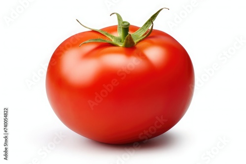Red Tomato isolated on white background. With clipping path. Full depth of field.