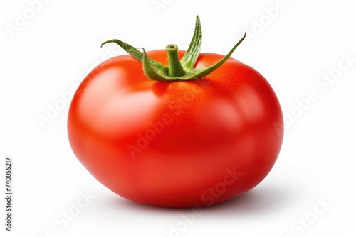 Fresh tomatoes on white background. Top view