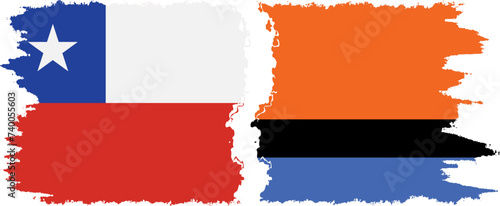 Free Download Chagos and Chile grunge flags connection vector - GFXLoad