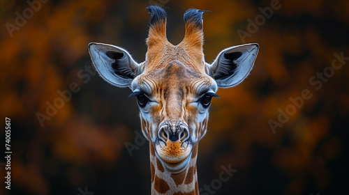 close up wildlife photography, authentic photo of a giraffe in natural habitat, taken with telephoto lenses, for relaxing animal wallpaper and more