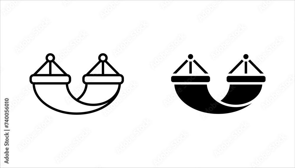 Relax hammock icon set. Simple set of relax hammock vector illustration on white background Relax hammock icon set. Simple set of relax hammock vector illustration on white background