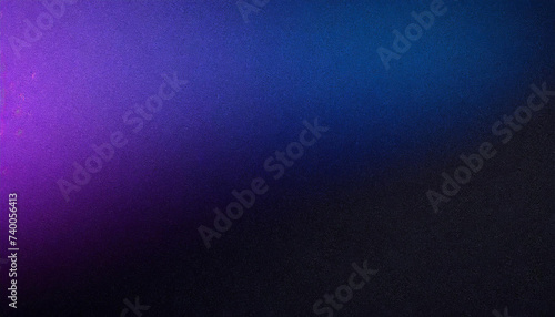 Dark blue purple glowing grainy gradient background black noise texture poster header banner design