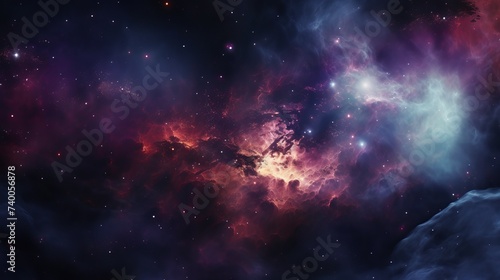 Astronomical scientific background, nebula and stars in deep space, glowing mysterious universe. .gov