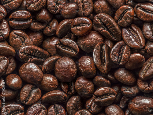 seamless background pattern. Natural coffee beans 