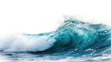 Close-up of breaking ocean waves .white background