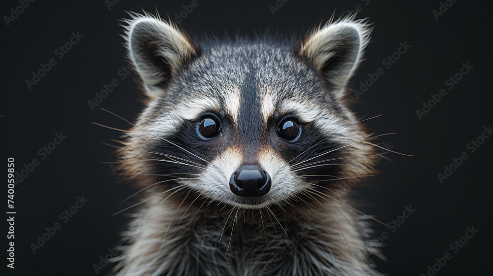 close up wildlife photography, authentic photo of a cute raccoon in natural habitat, taken with telephoto lenses, for relaxing animal wallpaper and more