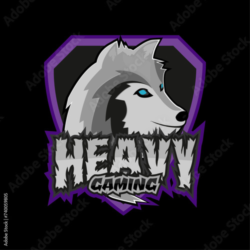Esports Gamer Mascot Logo in Purple