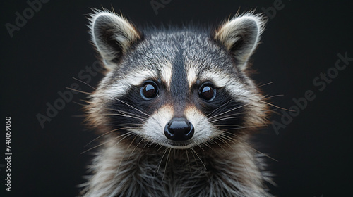 close up wildlife photography, authentic photo of a cute raccoon in natural habitat, taken with telephoto lenses, for relaxing animal wallpaper and more © elementalicious