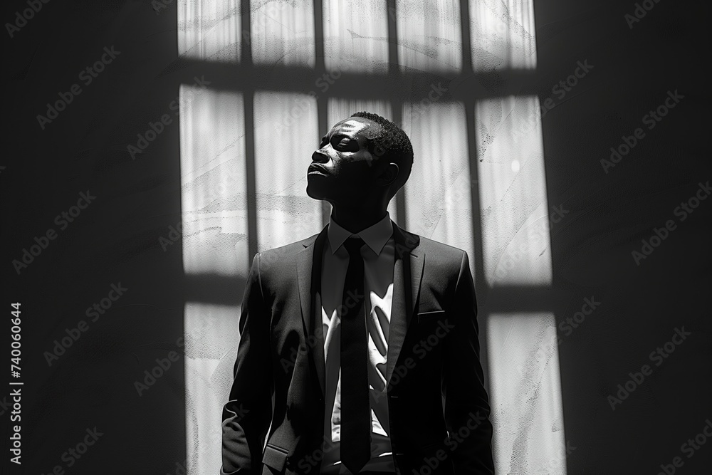 Fototapeta premium Handsome confident businessman in a suit.