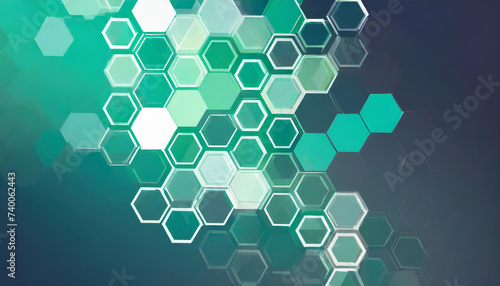 Digital hexagon abstract background