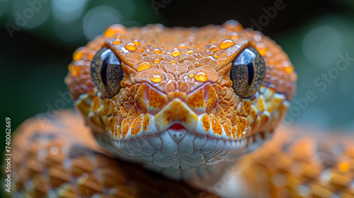 close up wildlife photography, authentic macro photo of a snake in natural habitat, taken with telephoto lenses, for relaxing animal wallpaper and more