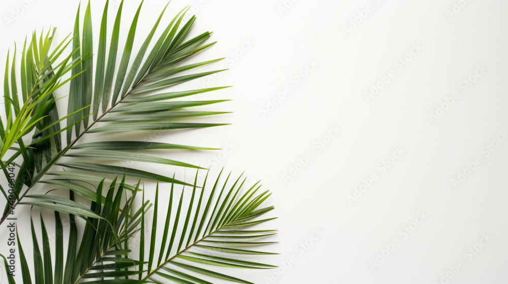 Fototapeta premium Palm leaves background tropical leaves