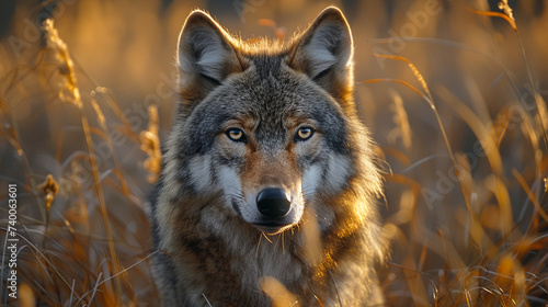 wildlife photography, authentic photo of a wolf in natural habitat, taken with telephoto lenses, for relaxing animal wallpaper and more