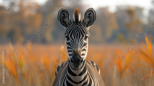 wildlife photography, authentic photo of a zebra taken with telephoto lenses, for relaxing animal wallpaper and more