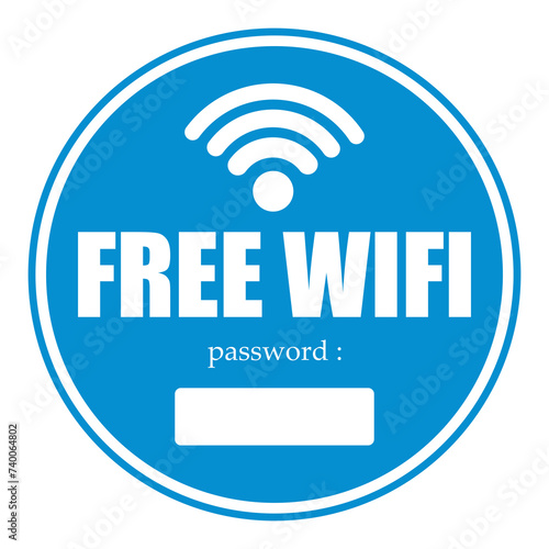 free wi-fi zone sign