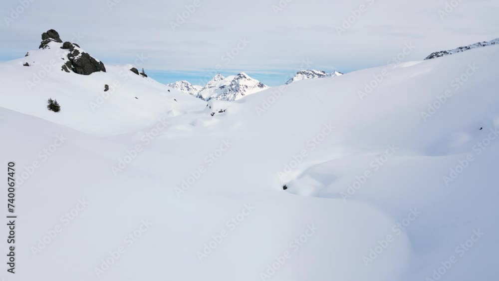 drone flight over snow covered mountains in ski area part 7 drone flight over snow covered mountains in ski area part 7