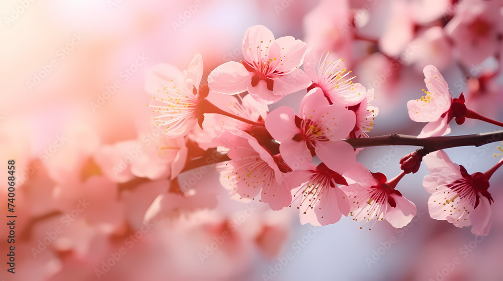 Beautiful pink spring cherry blossoms Beautiful pink spring cherry blossoms