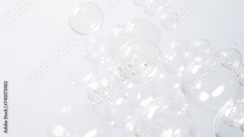 Soap foam bubble on white background object health concept photo