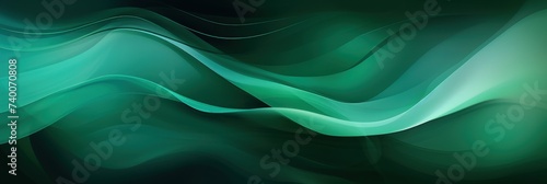 Abstract watercolor paint background dark Green gradient color with fluid curve lines texture