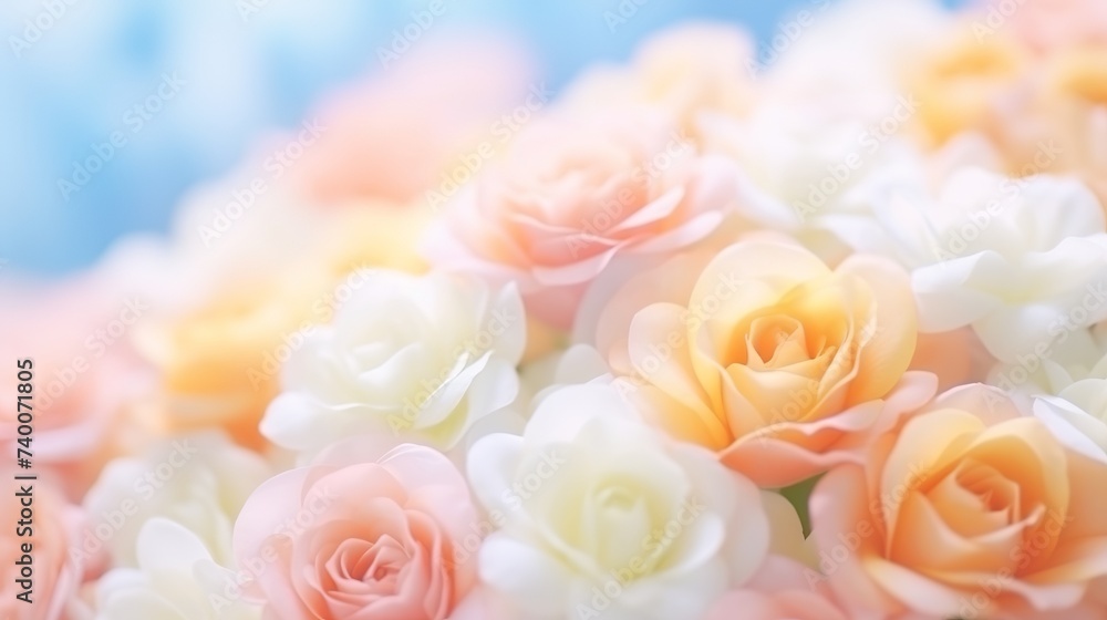 Sweet color roses in soft and blur style for background Sweet color roses in soft and blur style for background