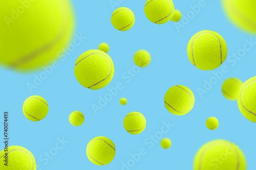 Falling classic yellow Tennis ball © BillionPhotos.com