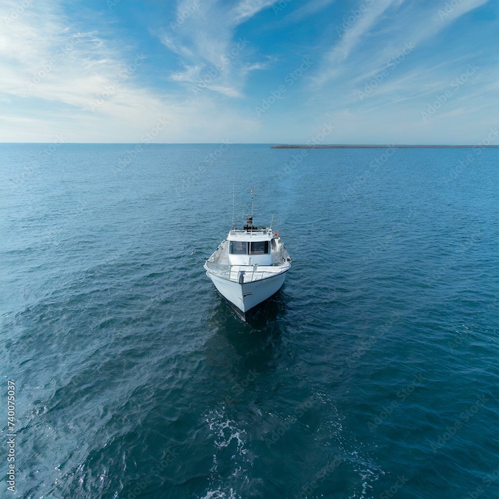 yacht in the sea