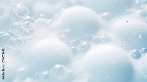 Background of soap foam and bubbles, macro