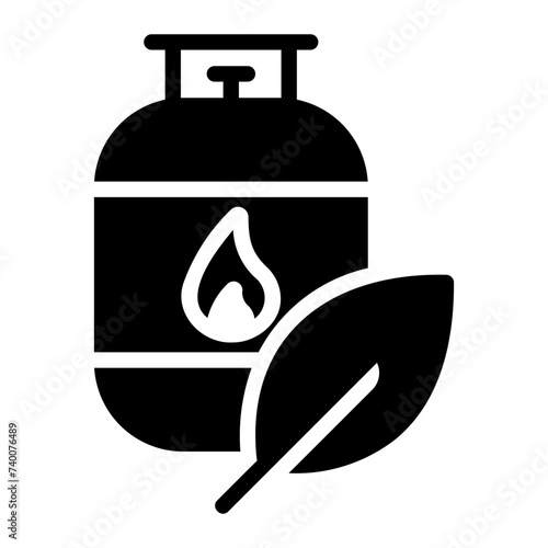biogas glyph icon