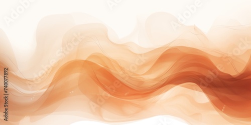 Abstract watercolor paint background dark Tan gradient color with fluid curve lines texture