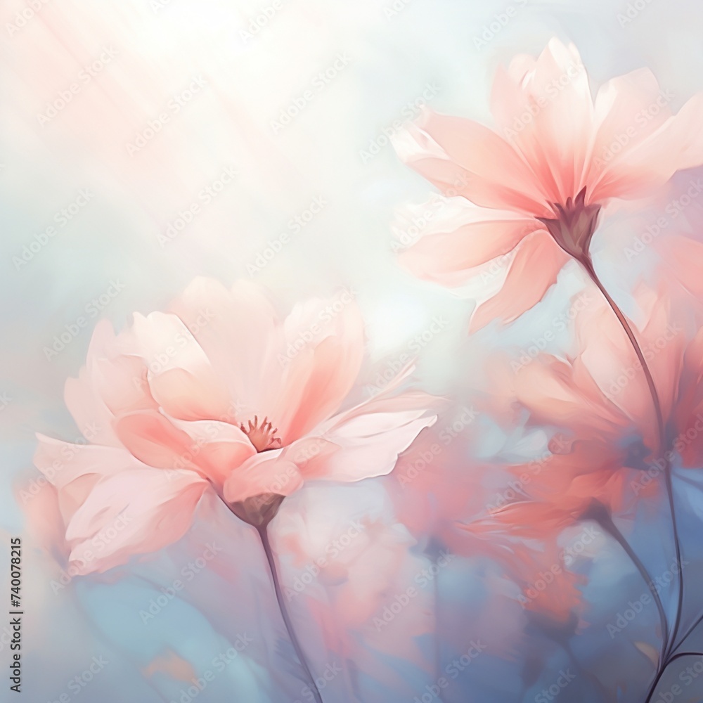 floral romantic soft mood for background, AIGENERATED 
